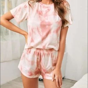 Tie dye tee and short set